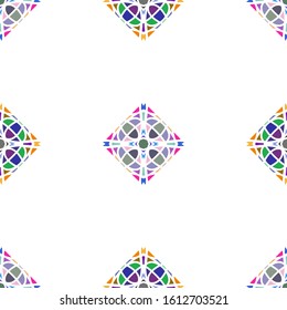 Vector seamless pattern background with different geometrical shapes of multiple colors.Vector seamless pattern background with different geometrical shapes of multiple colors.