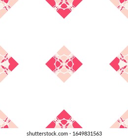 Vector seamless pattern background with different geometrical shapes of multiple colors. Illustration with symmetrical design.