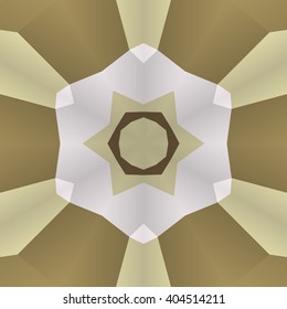 Vector seamless pattern background with different geometrical shapes of multiple colors. Illustration with symmetrical design. Kaleidoscope backdrop. Modern banner design template.