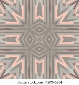 Vector seamless pattern background with different geometrical shapes of multiple colors. Illustration with symmetrical design. Kaleidoscope backdrop. Modern banner design template.