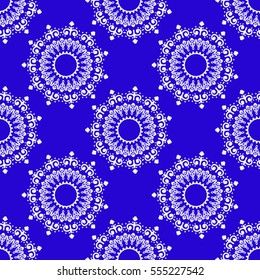 Vector seamless pattern background. Elegant luxury texture for wallpapers, backgrounds and page fill. idea for a wallpaper, linens, wrapping paper. pattern of the fabric, blue ornament, Front page
