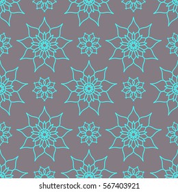 Vector seamless pattern background. Elegant luxury texture for wallpapers, backgrounds and page fill. idea for a wallpaper, linens, wrapping paper. pattern of the fabric, turquoise and gray ornament