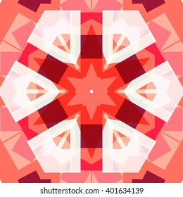 Vector seamless pattern background, geometrical shapes and multiple color. Illustration with high contrast. Kaleidoscope backdrop. Modern banner design template, vector illustration. 