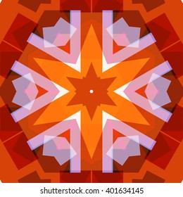 Vector seamless pattern background, geometrical shapes and multiple color. Illustration with high contrast. Kaleidoscope backdrop. Modern banner design template, vector illustration. 