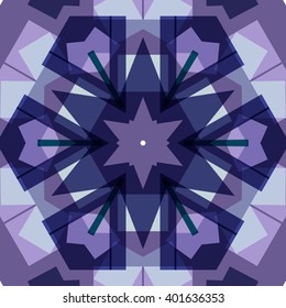 Vector seamless pattern background, geometrical shapes and multiple color. Illustration with high contrast. Kaleidoscope backdrop. Modern banner design template, vector illustration. 