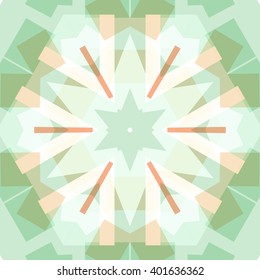 Vector seamless pattern background, geometrical shapes and multiple color. Illustration with high contrast. Kaleidoscope backdrop. Modern banner design template, vector illustration. 