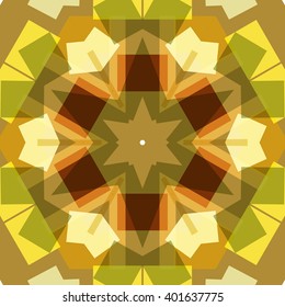 Vector seamless pattern background, geometrical shapes and multiple color. Illustration with high contrast. Kaleidoscope backdrop. Modern banner design template, vector illustration. 