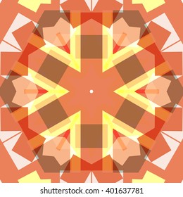 Vector seamless pattern background, geometrical shapes and multiple color. Illustration with high contrast. Kaleidoscope backdrop. Modern banner design template, vector illustration. 