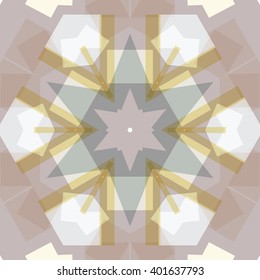 Vector seamless pattern background, geometrical shapes and multiple color. Illustration with high contrast. Kaleidoscope backdrop. Modern banner design template, vector illustration. 