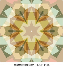 Vector seamless pattern background, geometrical shapes and multiple color. Illustration with high contrast. Kaleidoscope backdrop. Modern banner design template, vector illustration. 