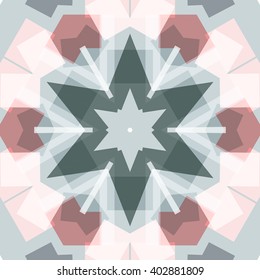 Vector seamless pattern background, geometrical shapes and multiple color. Illustration with high contrast. Kaleidoscope backdrop. Modern banner design template, vector illustration. 