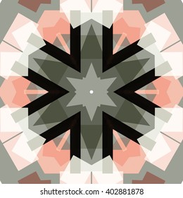 Vector seamless pattern background, geometrical shapes and multiple color. Illustration with high contrast. Kaleidoscope backdrop. Modern banner design template, vector illustration. 