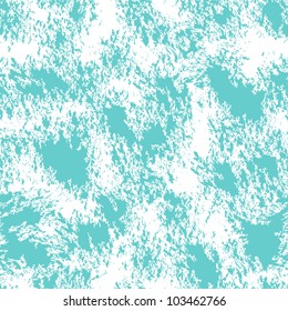 Vector seamless pattern background with hand painted textured spots in white and light sea green