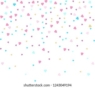 Vector seamless pattern. Background with hearts. Romantic tiled pattern for wrapping paper and wallpaper design.