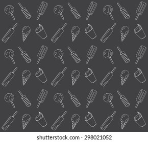 Vector seamless pattern, background from ice-creams