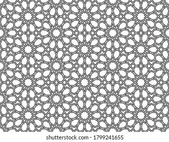 Vector seamless pattern. Background for laser cut. Abstract geometric design prints for laser cutting