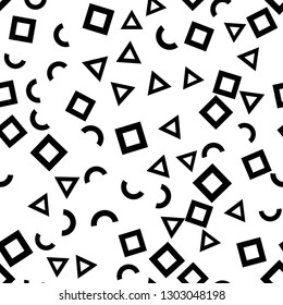 Vector seamless pattern background. Modern stylish abstract texture. Different geometric figures