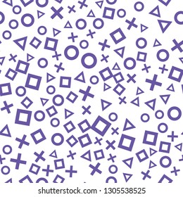 Vector seamless pattern background. Modern stylish abstract texture. Different geometric figures