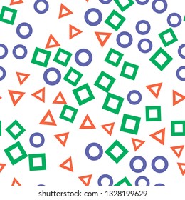 Vector seamless pattern background. Modern stylish abstract texture. Different geometric figures