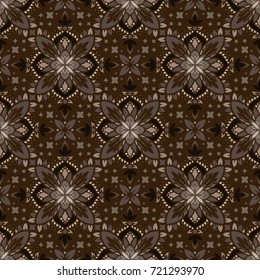 Vector seamless pattern background on the basis of a mandala design. Elegant luxury texture for wallpapers, backgrounds and page fill.