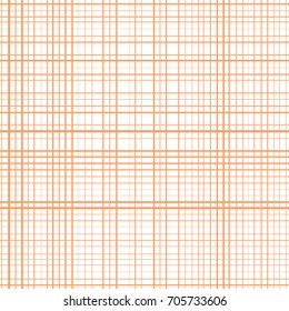 Vector Seamless pattern. Background orange table cloth in a cage.  Concept background for kitchen theme.