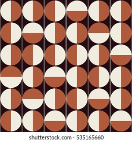 Vector seamless pattern background in retro mid century style