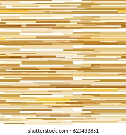 Vector seamless pattern background of strips, gold hues, straw, mat, multicolored glitch.