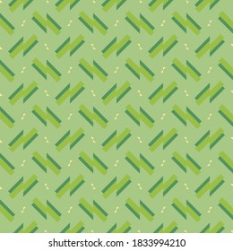 Vector seamless pattern background texture with geometric shapes, colored in green and yellow colors.