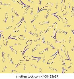 Vector seamless pattern background with tulips.
