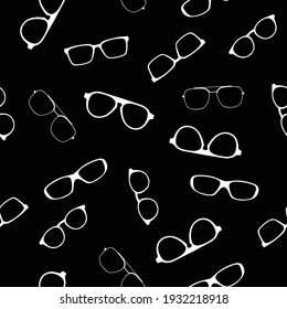 Vector Seamless Pattern Background or Wallpaper, Glasses Themed