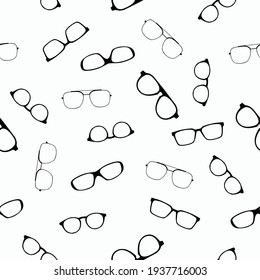 Fondo de patrón sin foco vectorial o papel tapiz, tema de lentes