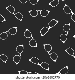 Vector Seamless Pattern Background or Wallpaper, Glasses Themed