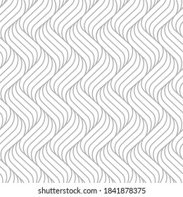 Vector seamless pattern. Background wavy line. Modern waves texture. Intricate pipple curly stripe. Repeating soft lines. Contemporary design for prints. Endless stylish abstract geometric stripes