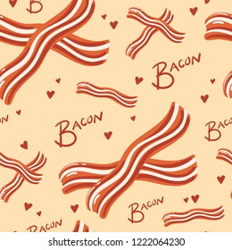 Vector Seamless Pattern for Bacon