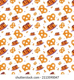 vector seamless pattern of baking elements for use as backgrounds and surfaces