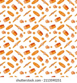 vector seamless pattern of baking elements for use as backgrounds and surfaces