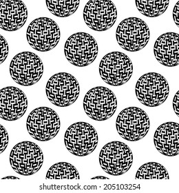 Vector Seamless Pattern with balls