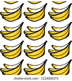 Vector seamless pattern with bananas.