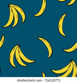 Vector seamless pattern with bananas
