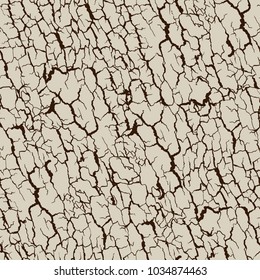 Vector seamless pattern of bark texture. Wood natural structure.