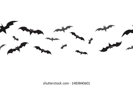 Vector seamless pattern. The bats. Vector graphics. Halloween concept. Vector EPS10.