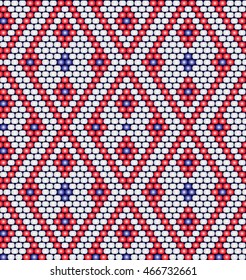 Vector seamless pattern of beads
