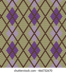 Vector seamless pattern of beads