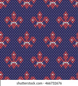 Vector seamless pattern of beads