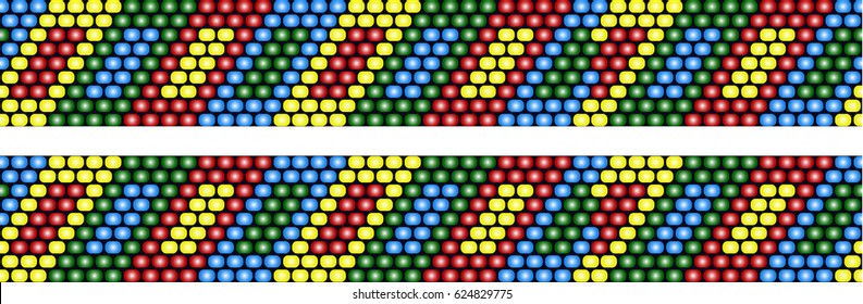 Vector seamless pattern of beads