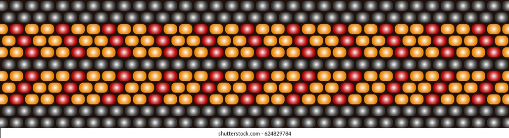 Vector seamless pattern of beads