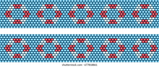 Vector seamless pattern of beads