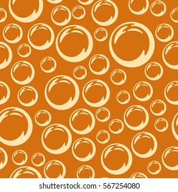 Vector Seamless Pattern With Beer Bubbles