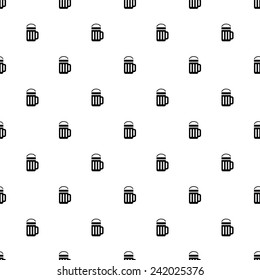 Vector seamless pattern, beer, Editable can be used for web page backgrounds, pattern fills 