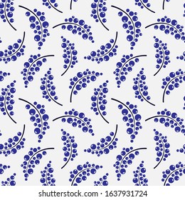 Vector seamless pattern with berries; abstract fruity design for fabric, wallpaper, wrapping paper, package, textile, web design.